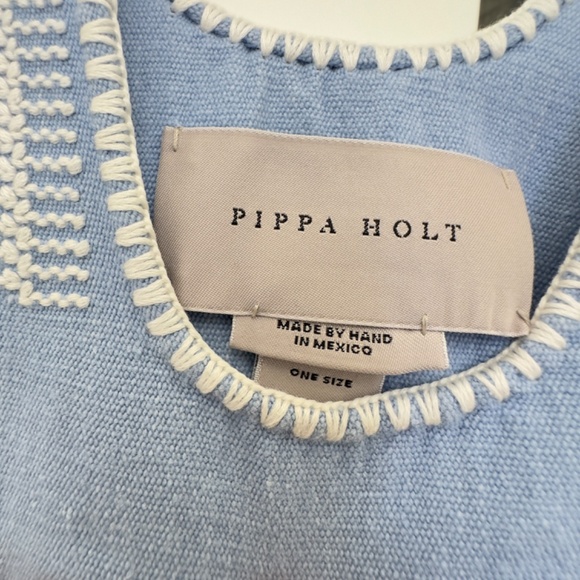 PIPPA HOLT, Kaftan No.121, Blue/White, Mini Sun Dress, ONE SIZE, PRISTINE - Picture 4 of 7